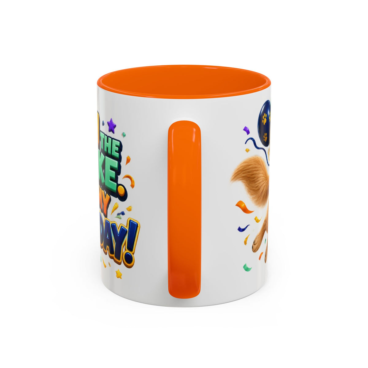 Fetch the Cake Golden Retriever Birthday White Mug