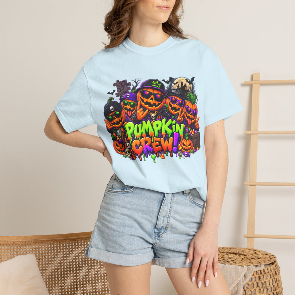 Pumpkin Crew Halloween T-Shirt – Funny Jack O’ Lantern Graphic Tee