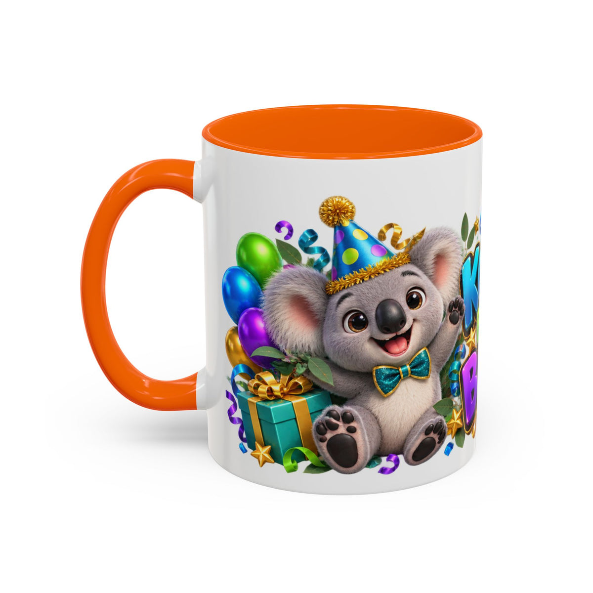 Koala-Fied for a Great Birthday White Mug – Cute Koala Birthday Cup, Colorful Fun Party Gift