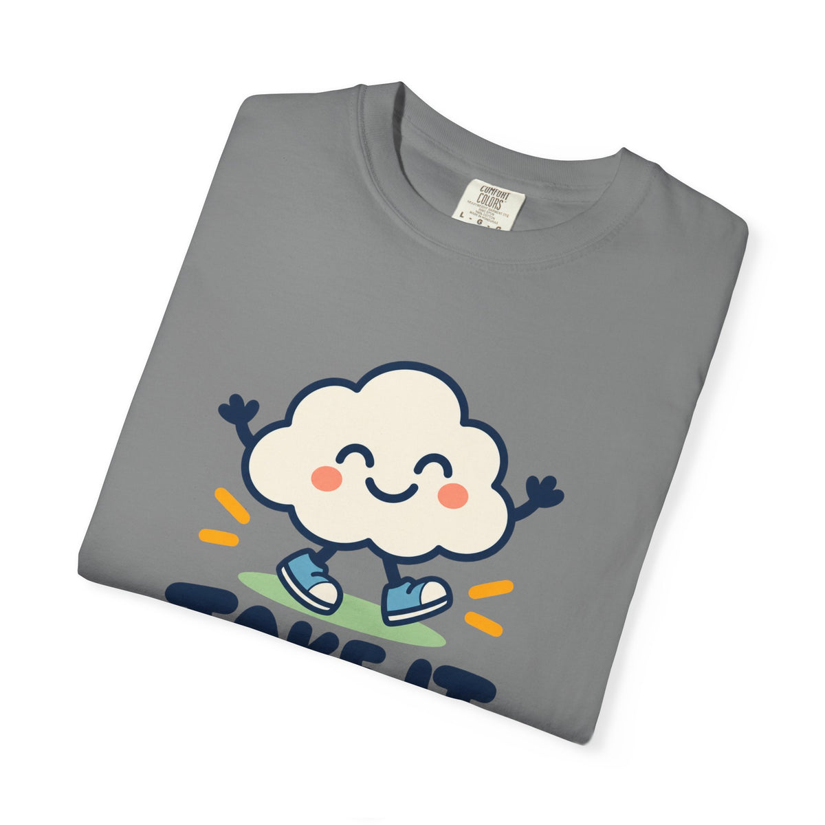 Take It Easy – Happy Cloud Graphic T-Shirt | Festora Everyday