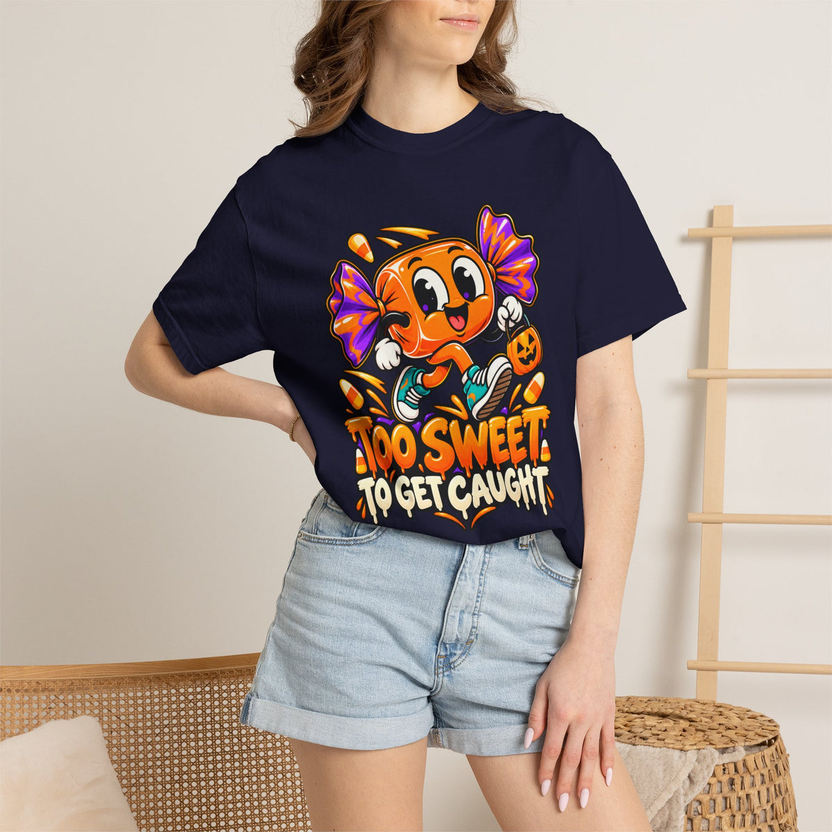 Too Sweet to Get Caught – Cute Halloween Candy T-Shirt