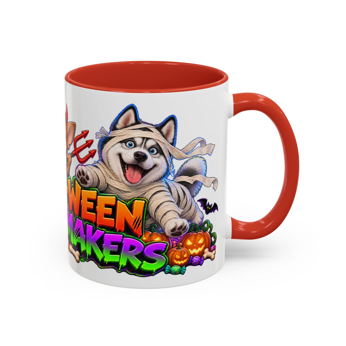 Howl-O-Ween Troublemakers Costume Dogs Halloween White Mug
