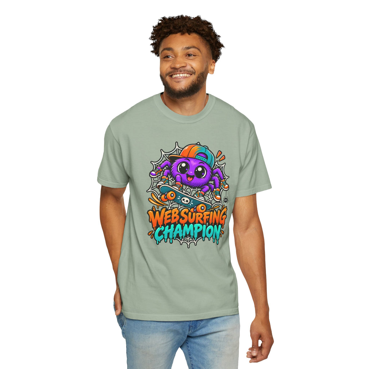 Web Surfing Champion – Cute Halloween Spider T-Shirt