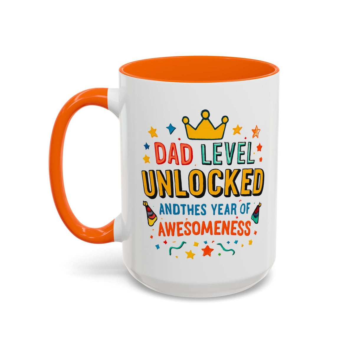 Dad Level Unlocked Coffee Mug – Funny Father’s Day 11/15oz Accent Mug