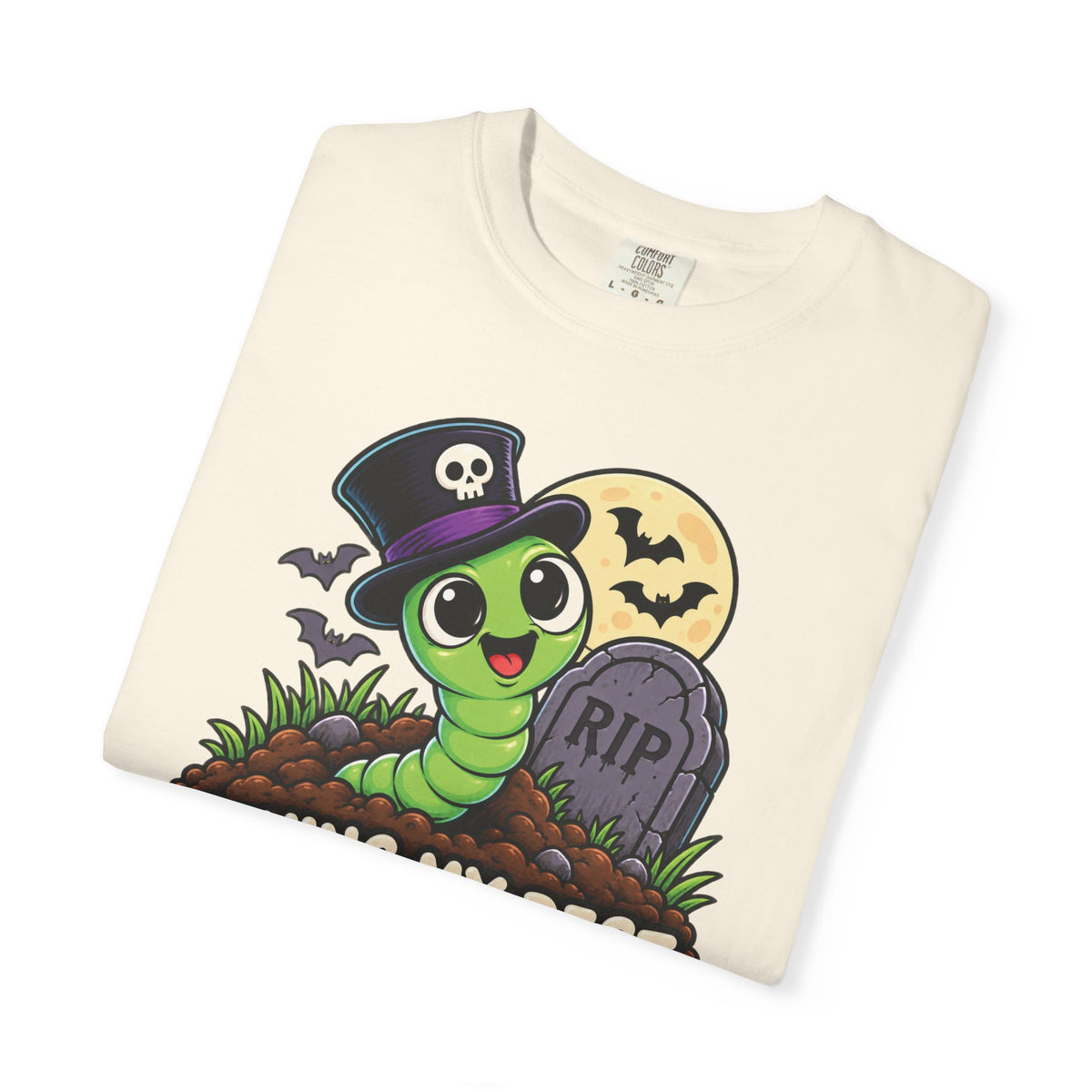 Living My Best Afterlife – Cute Halloween Graveyard Worm T-Shirt