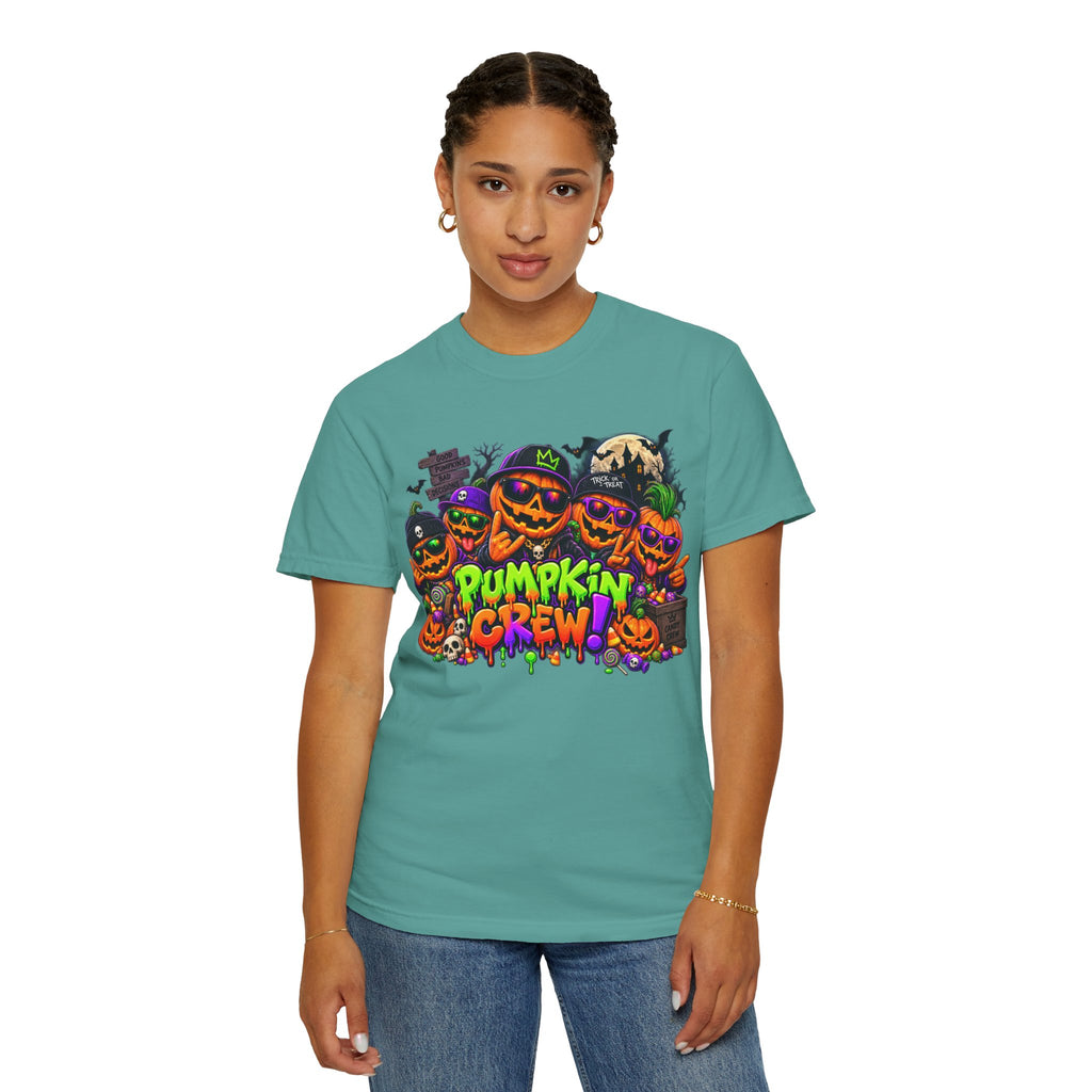 Pumpkin Crew Halloween T-Shirt – Funny Jack O’ Lantern Graphic Tee