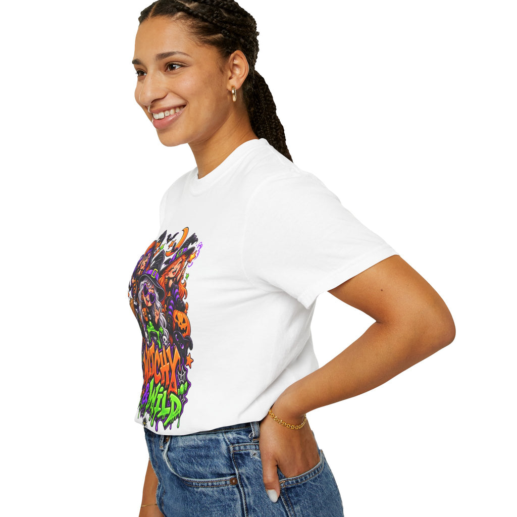 Witchy & Wild – Halloween Witch Crew Graphic T-Shirt