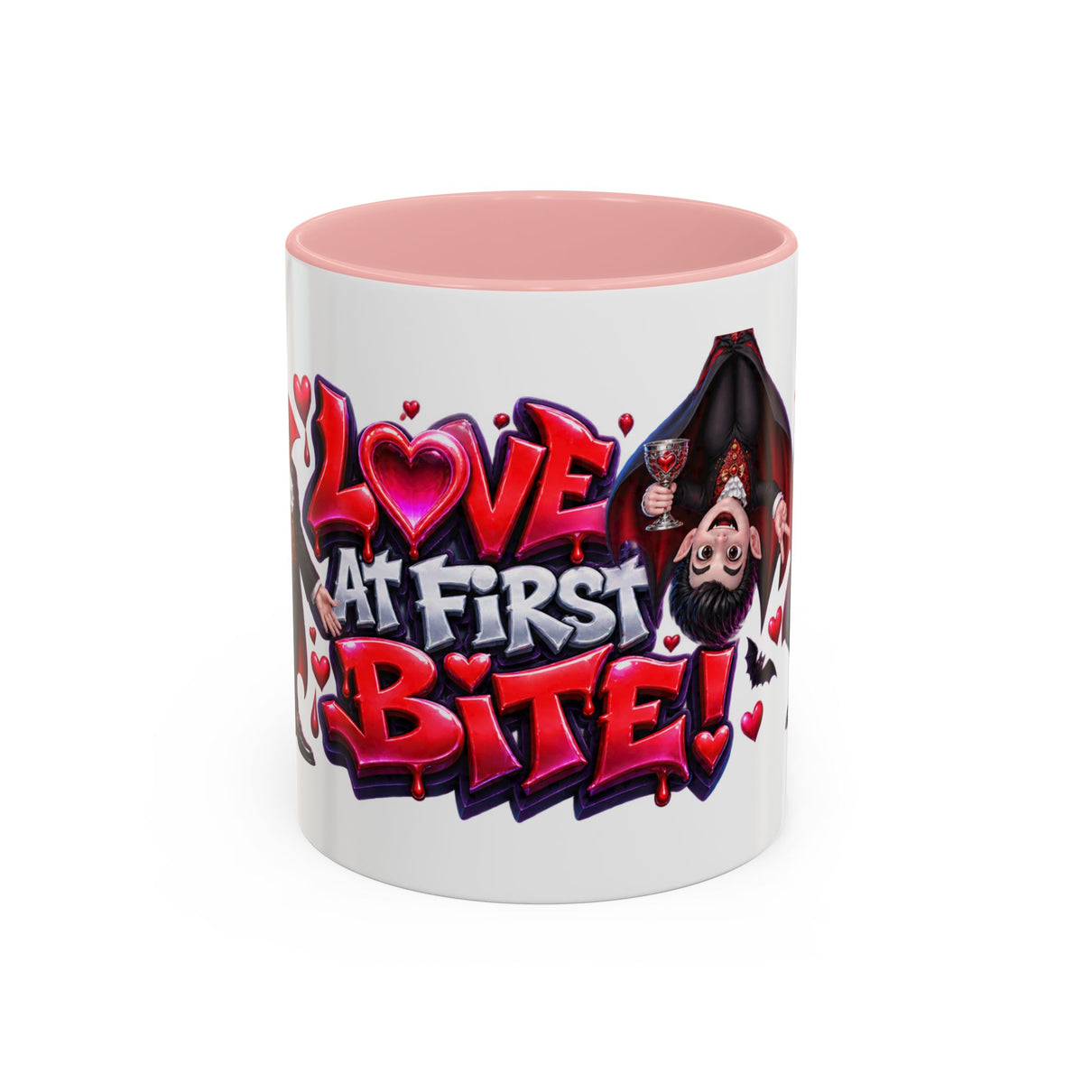 Love at First Bite Funny Vampire Halloween White Mug