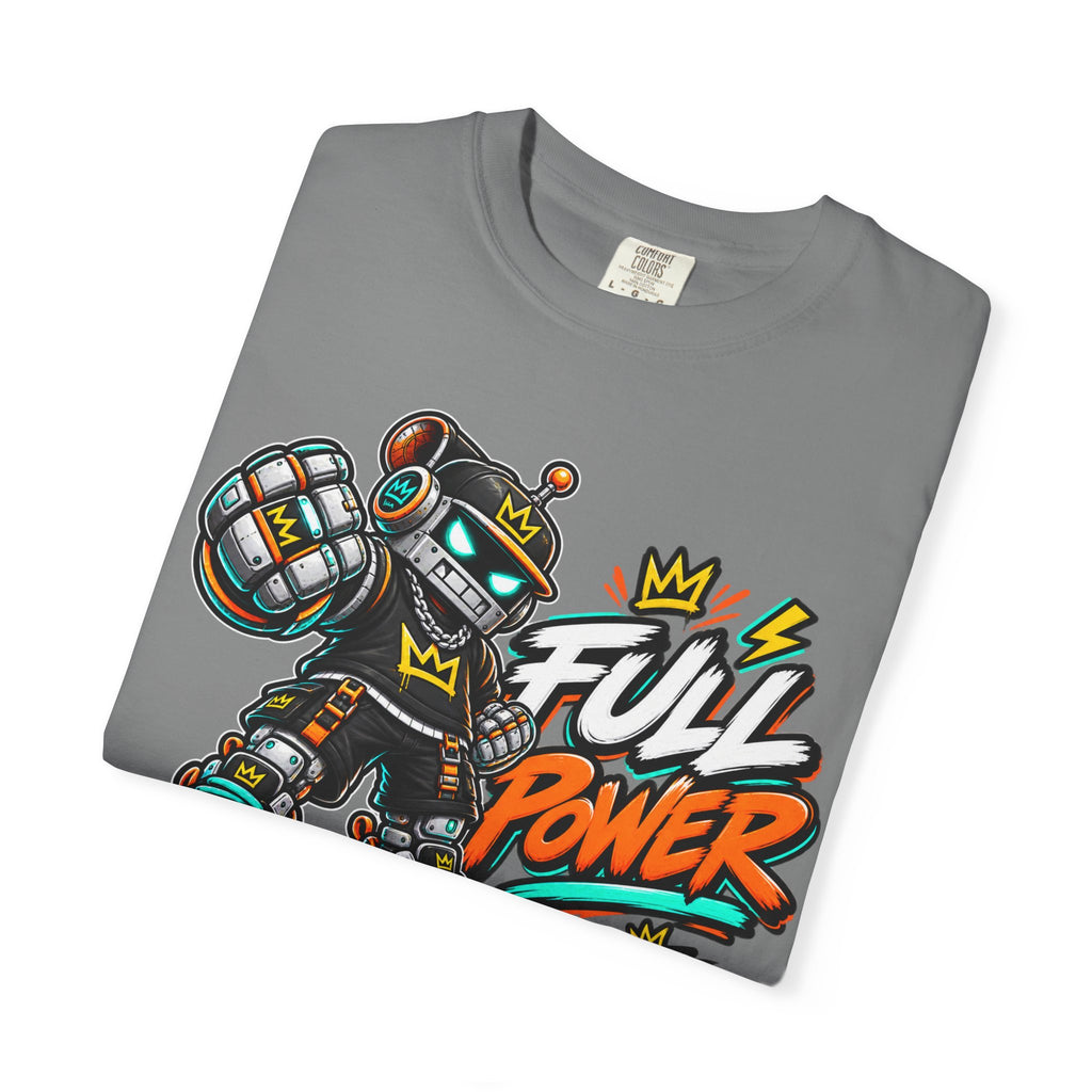 Full Power Robot Graphic T-Shirt — Retro Streetwear Tee