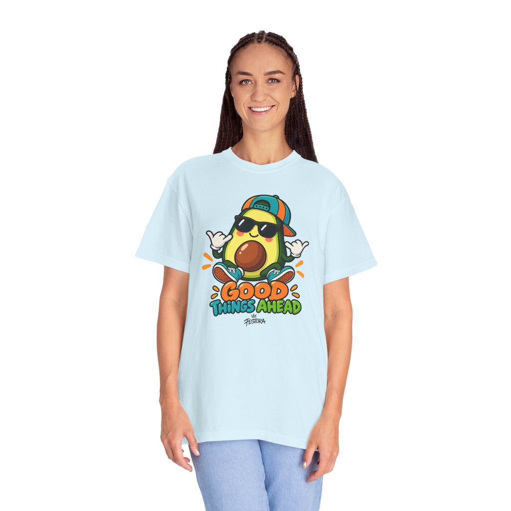 Good Things Ahead Avocado Graphic T-Shirt | Festora Everyday