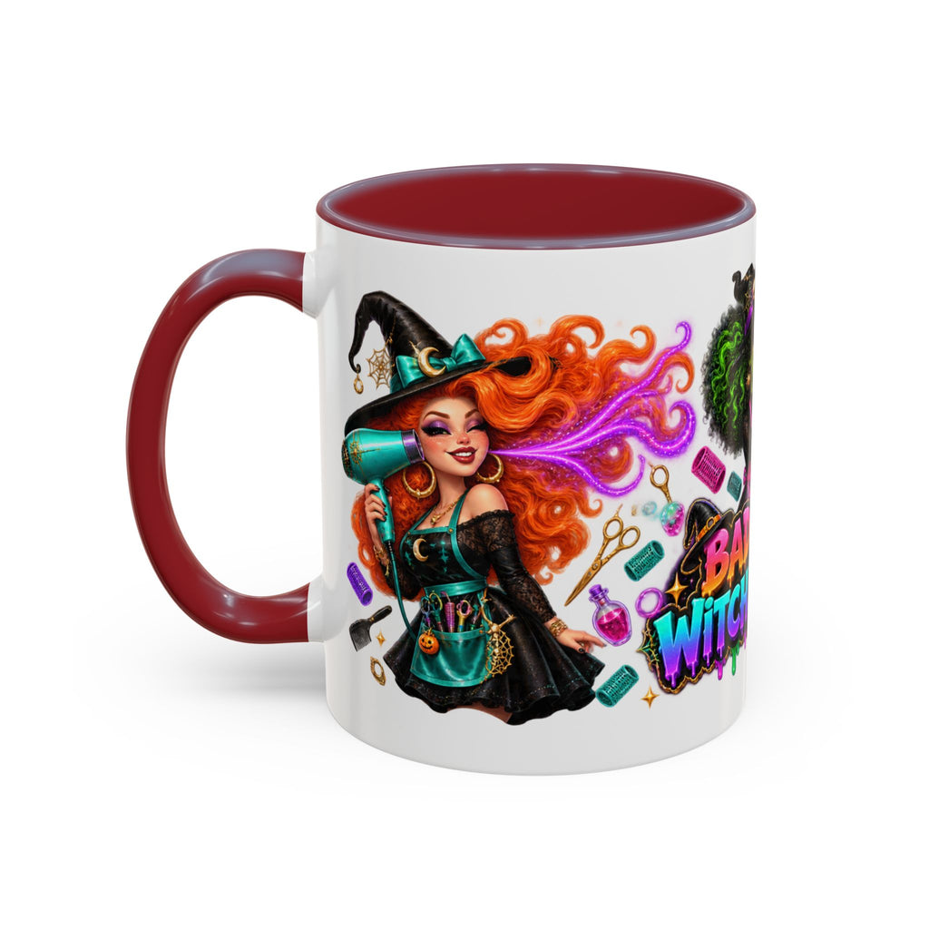 Bad Hair Witch Please Halloween Hairstylist White Mug