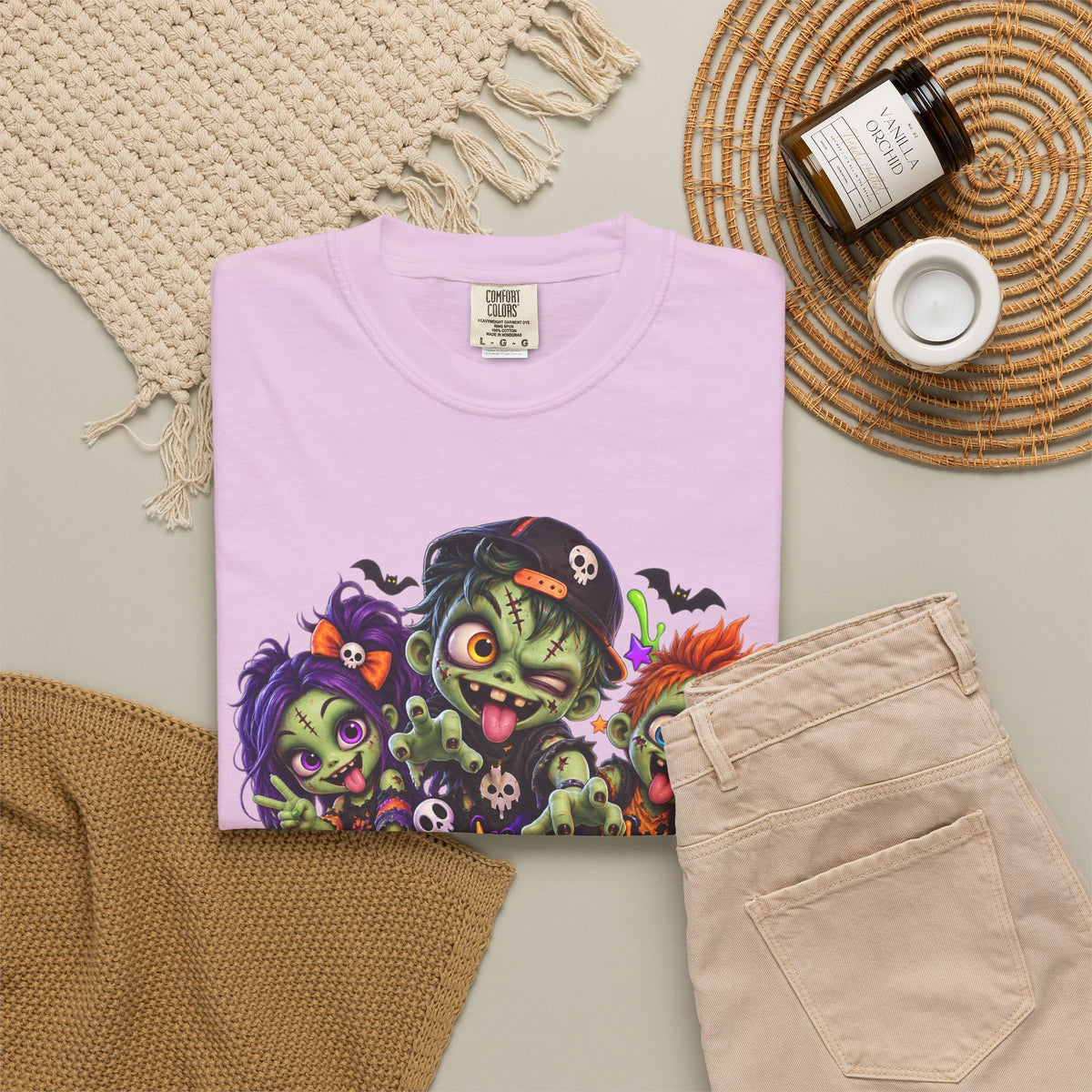 Zombie Party On! – Halloween Zombie Crew Graphic T-Shirt