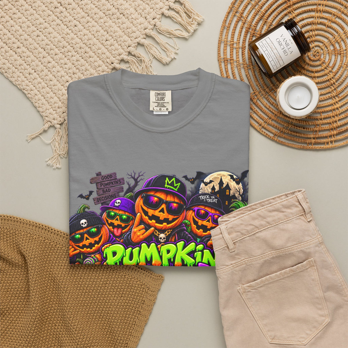 Pumpkin Crew Halloween T-Shirt – Funny Jack O’ Lantern Graphic Tee