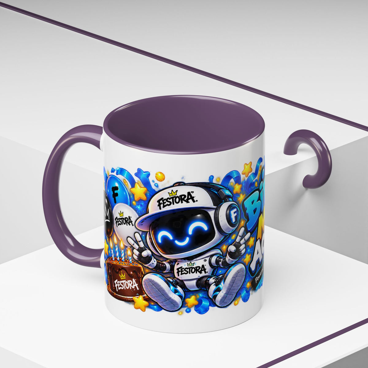 Festora Bot Birthday Mug – Birthday Mode Activated Robot Coffee Cup