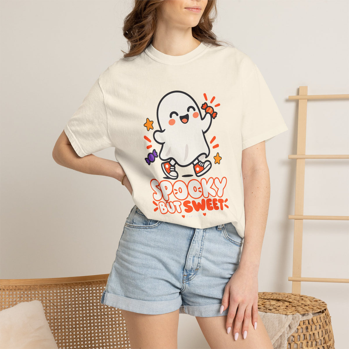 Spooky but Sweet Ghost T-Shirt | Cute Halloween Graphic Tee