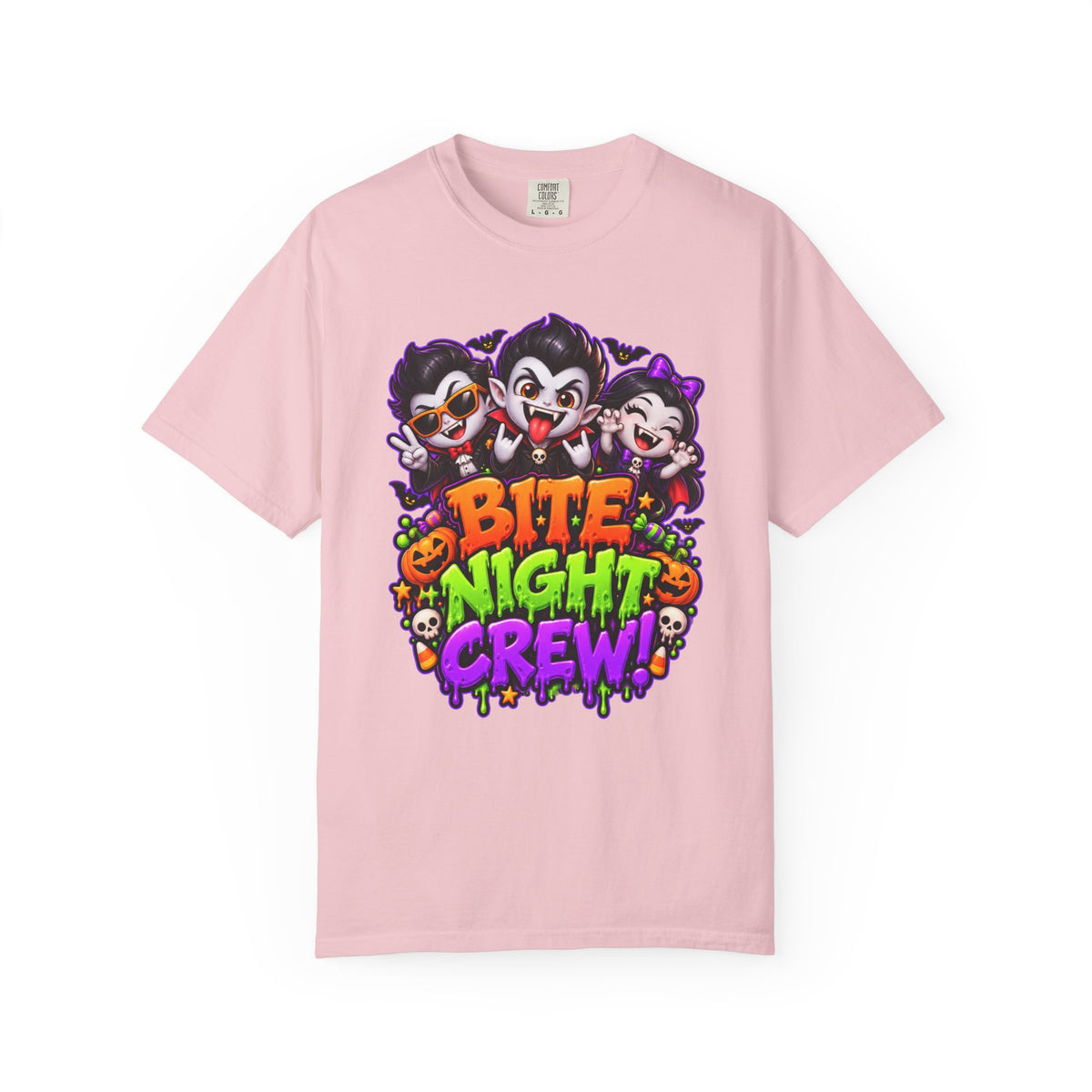 Bite Night Crew Halloween T-Shirt – Funny Vampire Graphic Tee