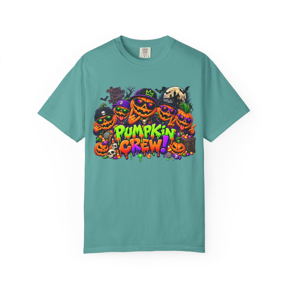 Pumpkin Crew Halloween T-Shirt – Funny Jack O’ Lantern Graphic Tee