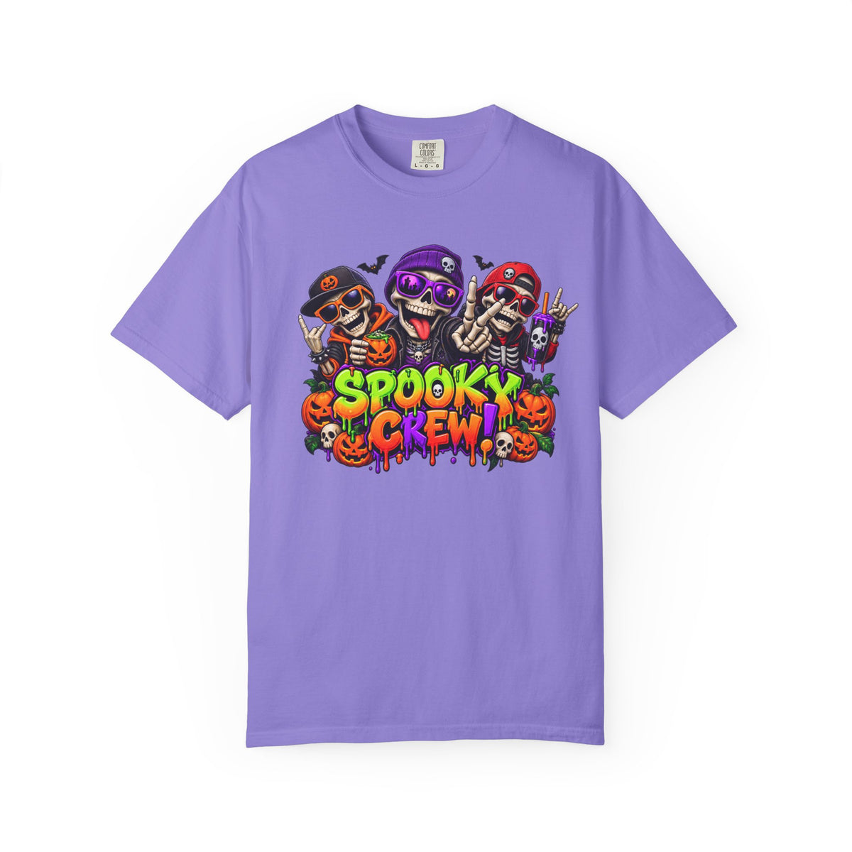 Spooky Crew Halloween T-Shirt – Funny Skeleton Graphic Tee