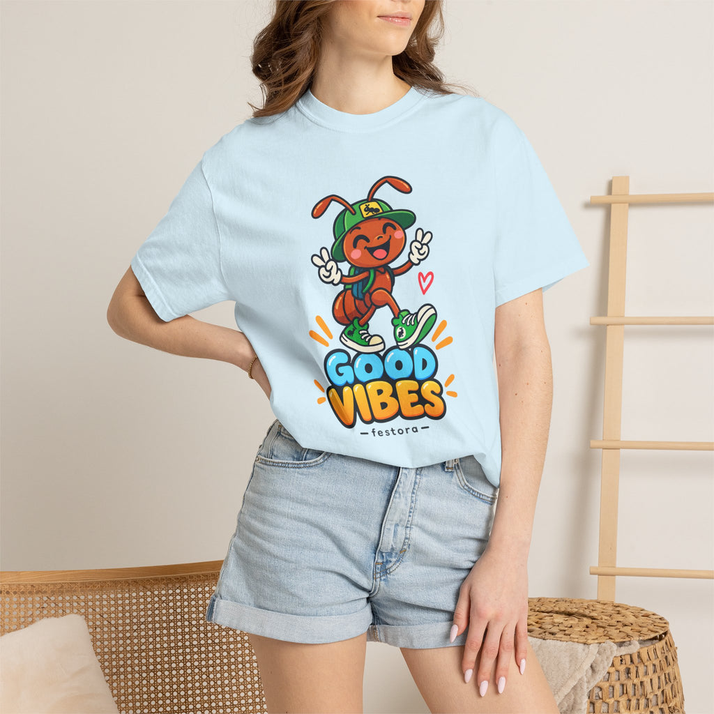Good Vibes – Happy Ant Graphic T-Shirt