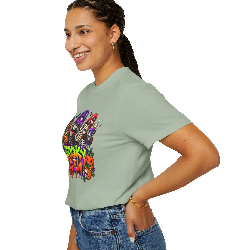 Spooky Crew Halloween T-Shirt – Funny Skeleton Graphic Tee