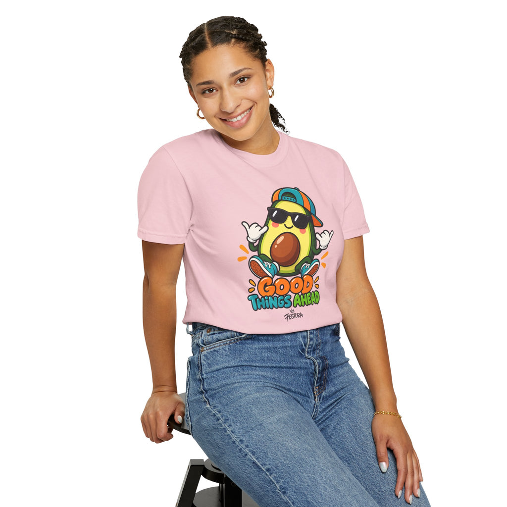 Good Things Ahead Avocado Graphic T-Shirt | Festora Everyday