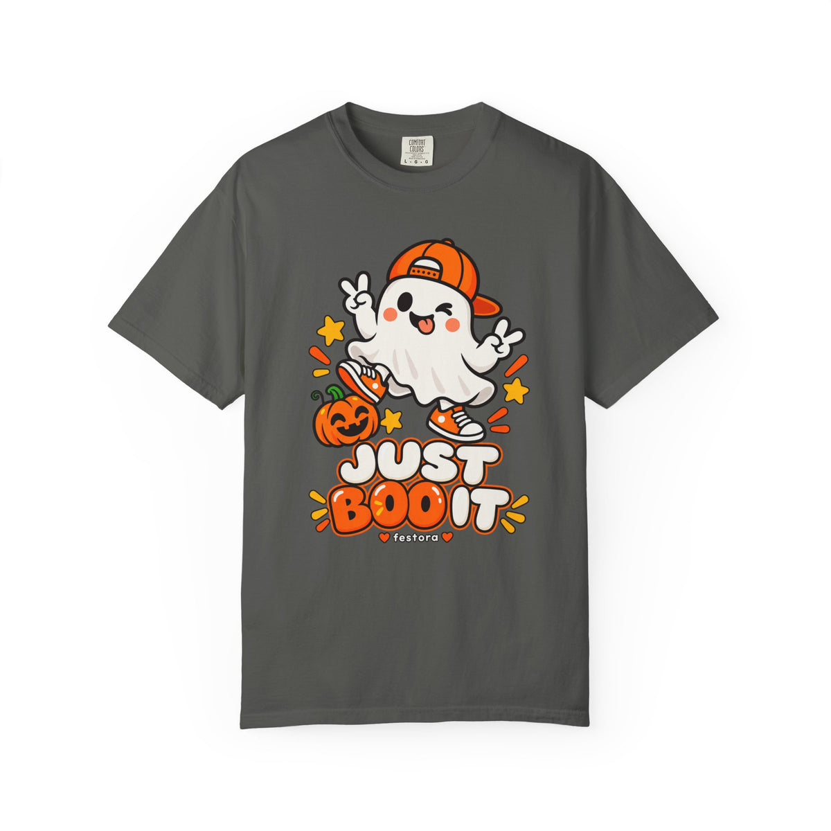 Just Boo It Halloween T-Shirt | Cute Skater Ghost Graphic Tee