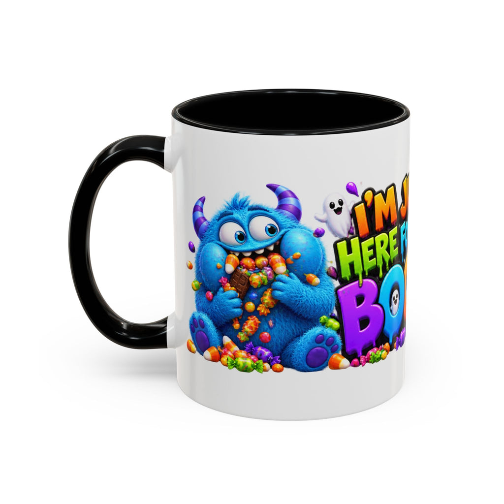 I’m Just Here for the Boos Funny Halloween Monster White Mug