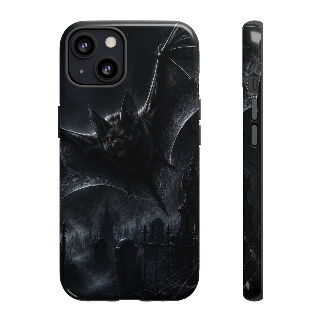 Graveyard Bat iPhone Case red - Eyed Gothic Bat Tough iPhone Cover