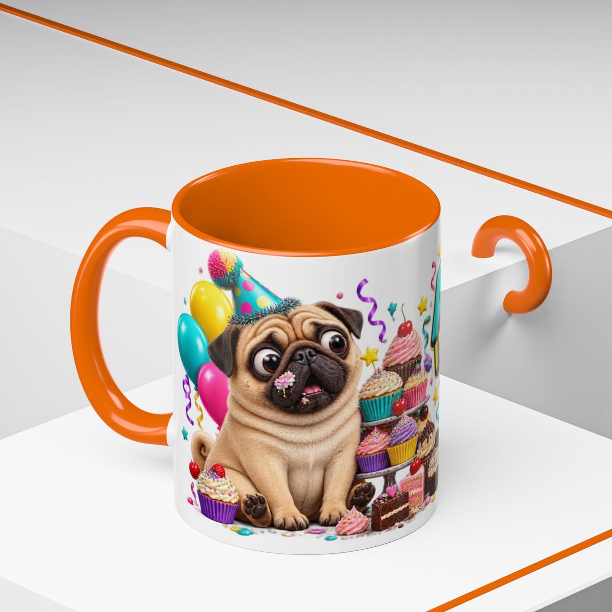 Aging I Thought You Said More Cake Pug Birthday White Mug