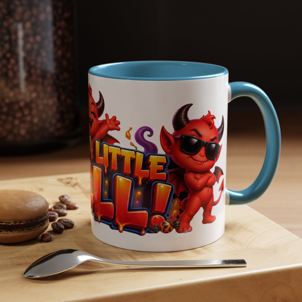 Raise a Little Hell Cute Devils Halloween White Mug