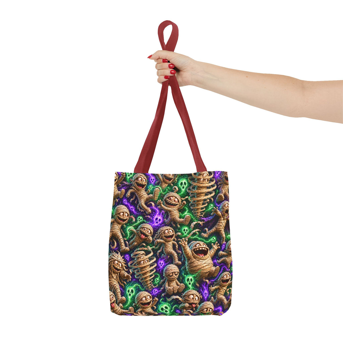 Mummy Party Tote Bag — Cute Spooky Halloween All-Over Print Tote