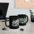 Happy Birthday White Tiger Mug – Bold 3D Birthday Design – Black Coffee Mug