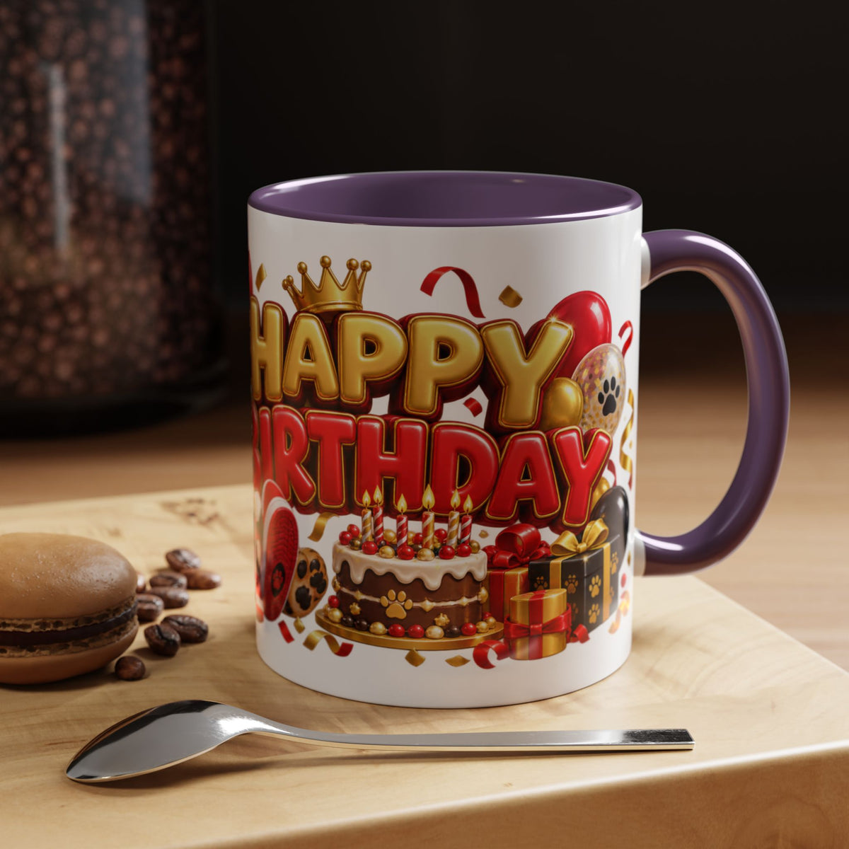 Title: Happy Birthday Jaguar Mug – Colorful 3D Birthday Gift – White Coffee Mug