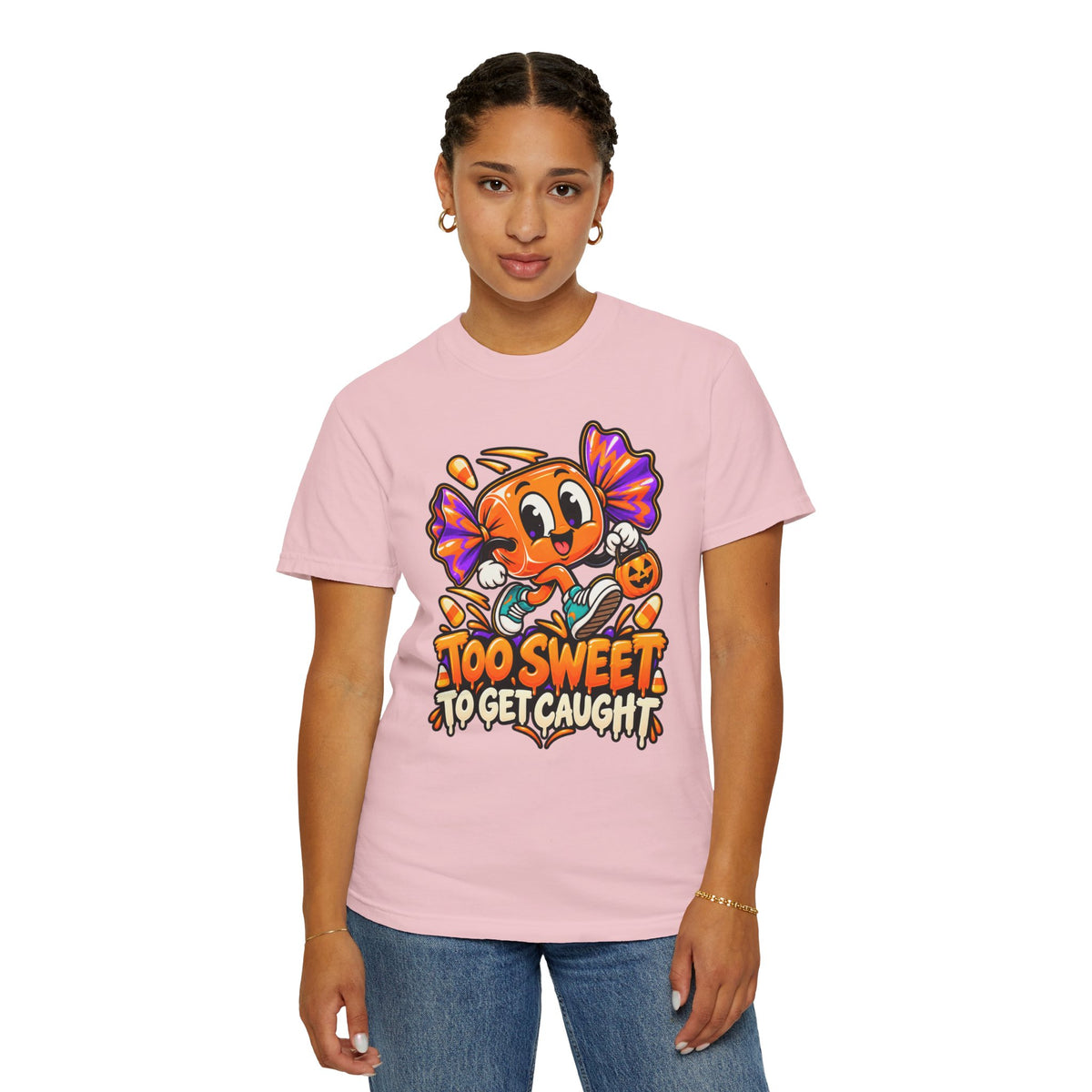 Too Sweet to Get Caught – Cute Halloween Candy T-Shirt