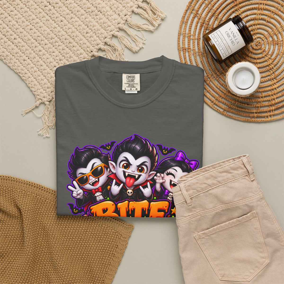 Bite Night Crew Halloween T-Shirt – Funny Vampire Graphic Tee