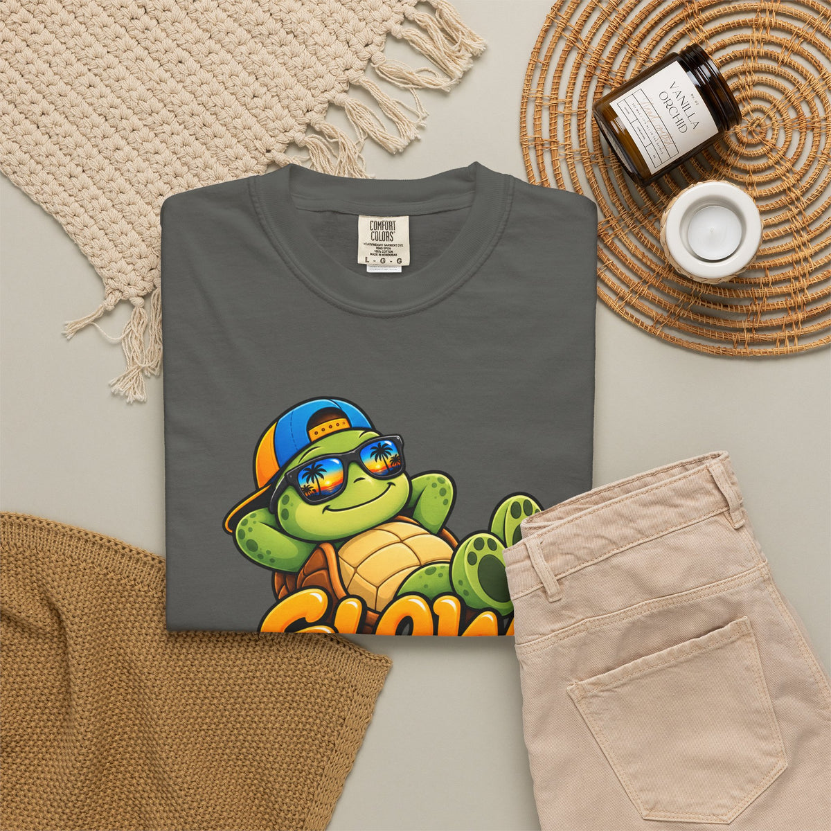 Slow Down, Life Is Good – Turtle Graphic T-Shirt | Festora Everyday