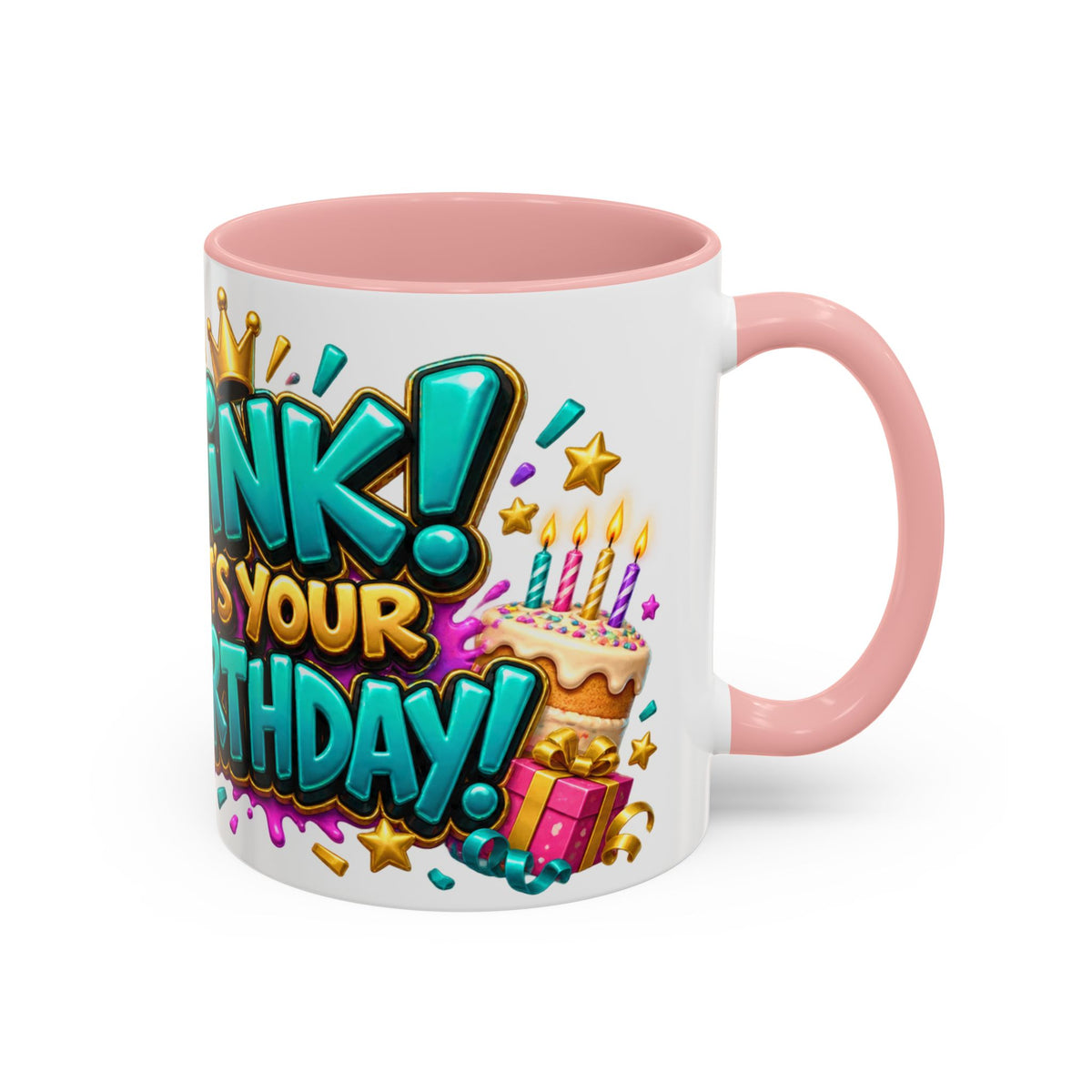 Oink! It’s Your Birthday White Mug – Cute Pig Birthday Cup, Colorful Funny Party Gift