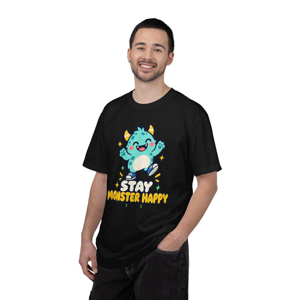 Stay Monster Happy – Cute Monster Graphic T-Shirt