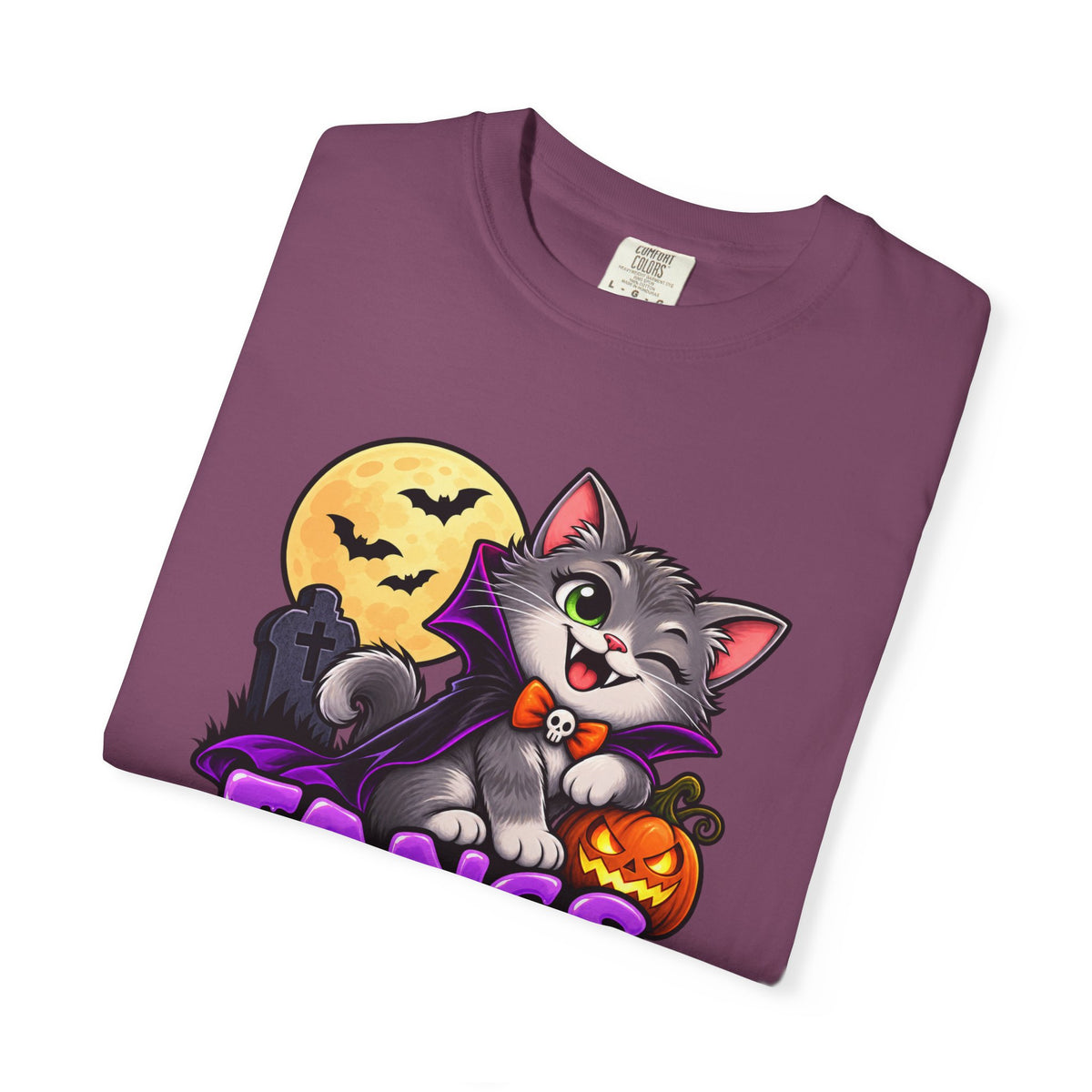 Fangs for Noticing – Cute Vampire Cat Halloween T-Shirt