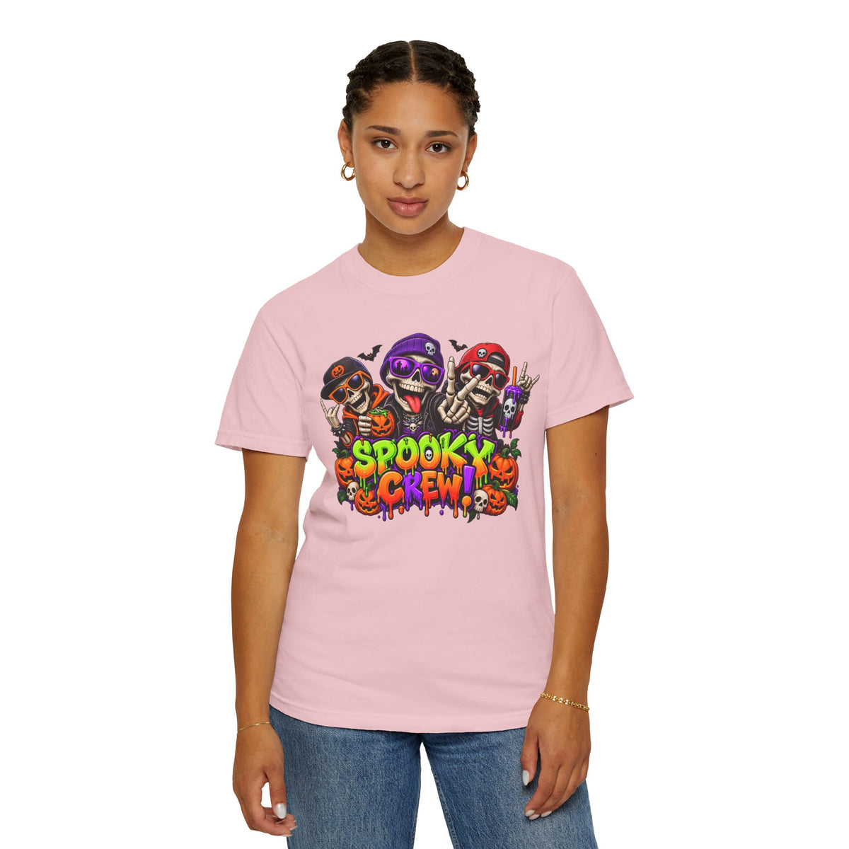 Spooky Crew Halloween T-Shirt – Funny Skeleton Graphic Tee