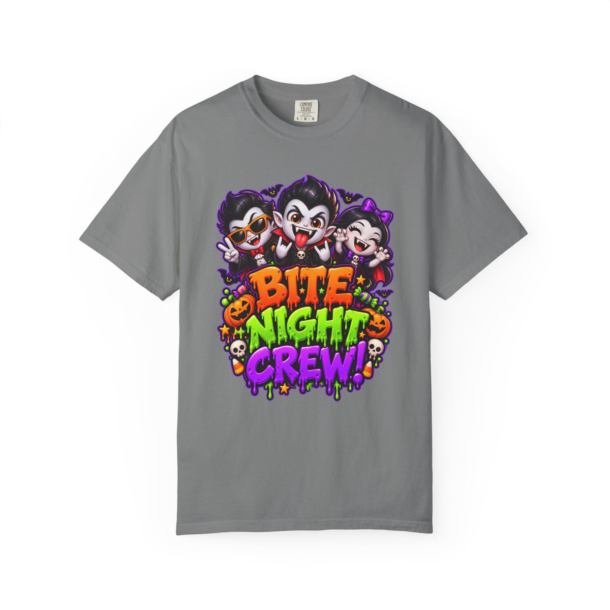 Bite Night Crew Halloween T-Shirt – Funny Vampire Graphic Tee