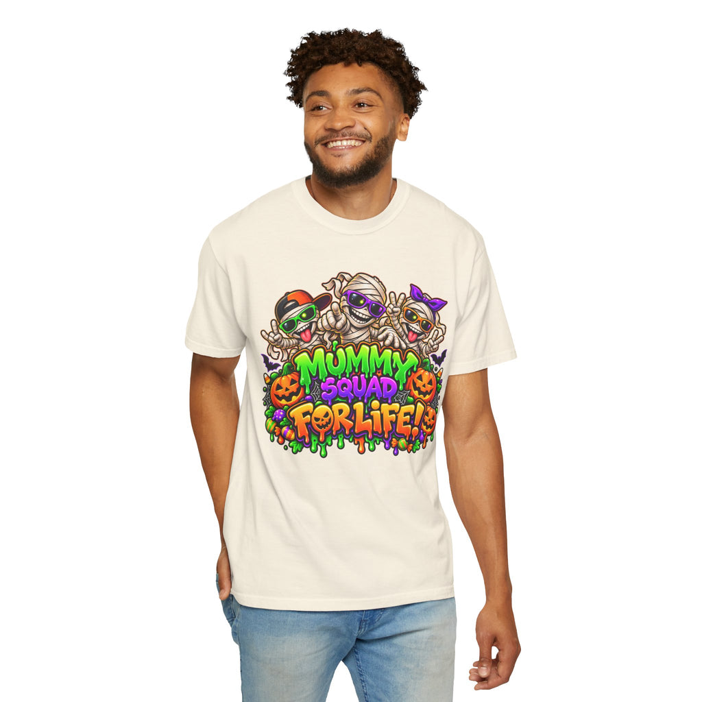 Mummy Squad For Life Halloween T-Shirt – Funny Colorful Mummy Graphic Tee