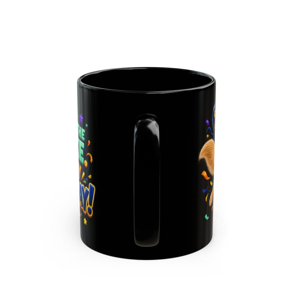 Fetch the Cake Golden Retriever Birthday Black Mug