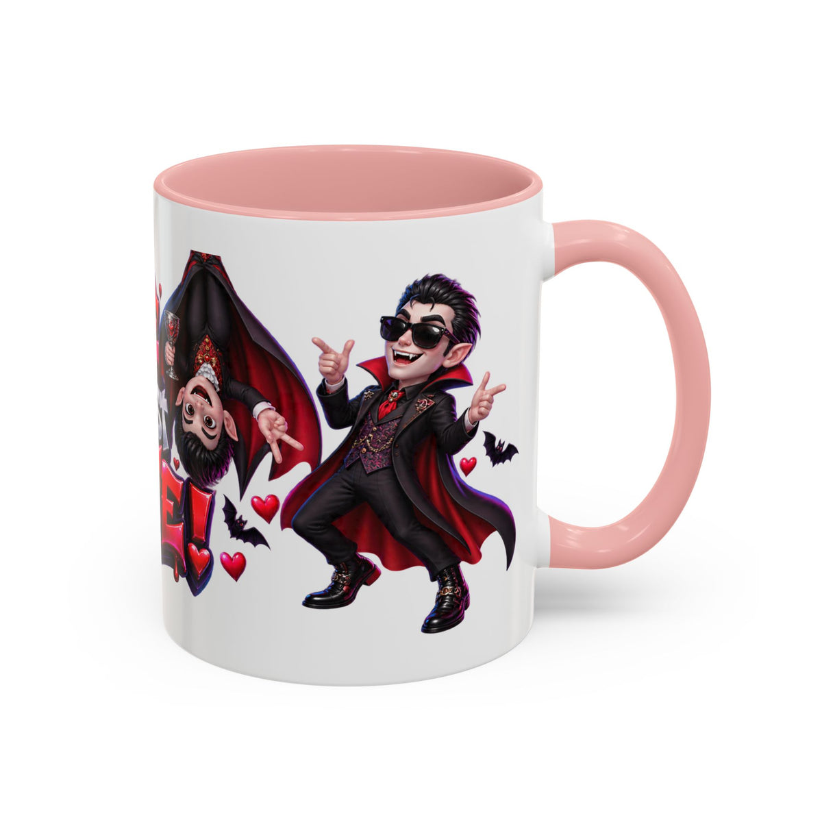 Love at First Bite Funny Vampire Halloween White Mug