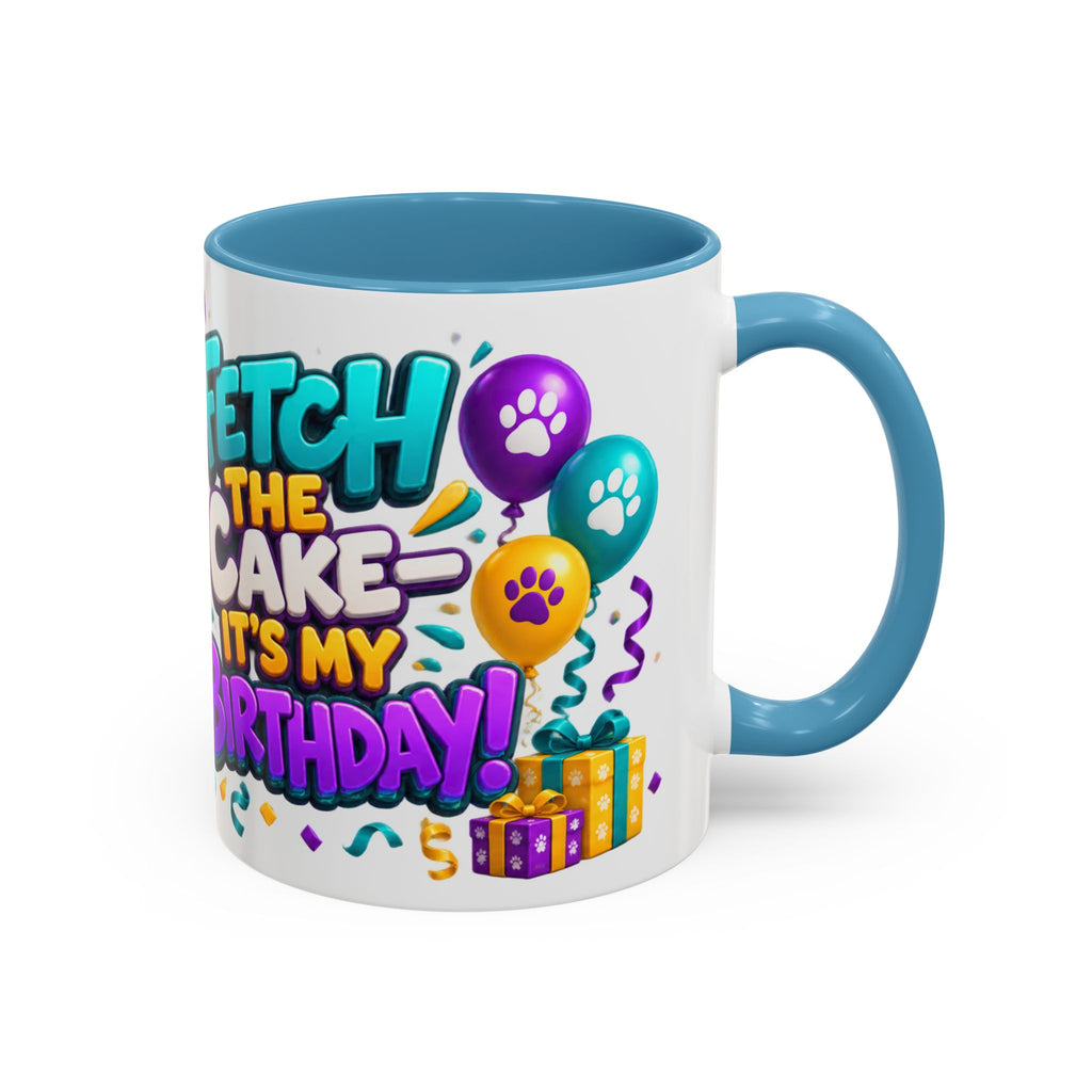 Beagle Birthday Mug – Fetch the Cake White Ceramic Coffee Cup
