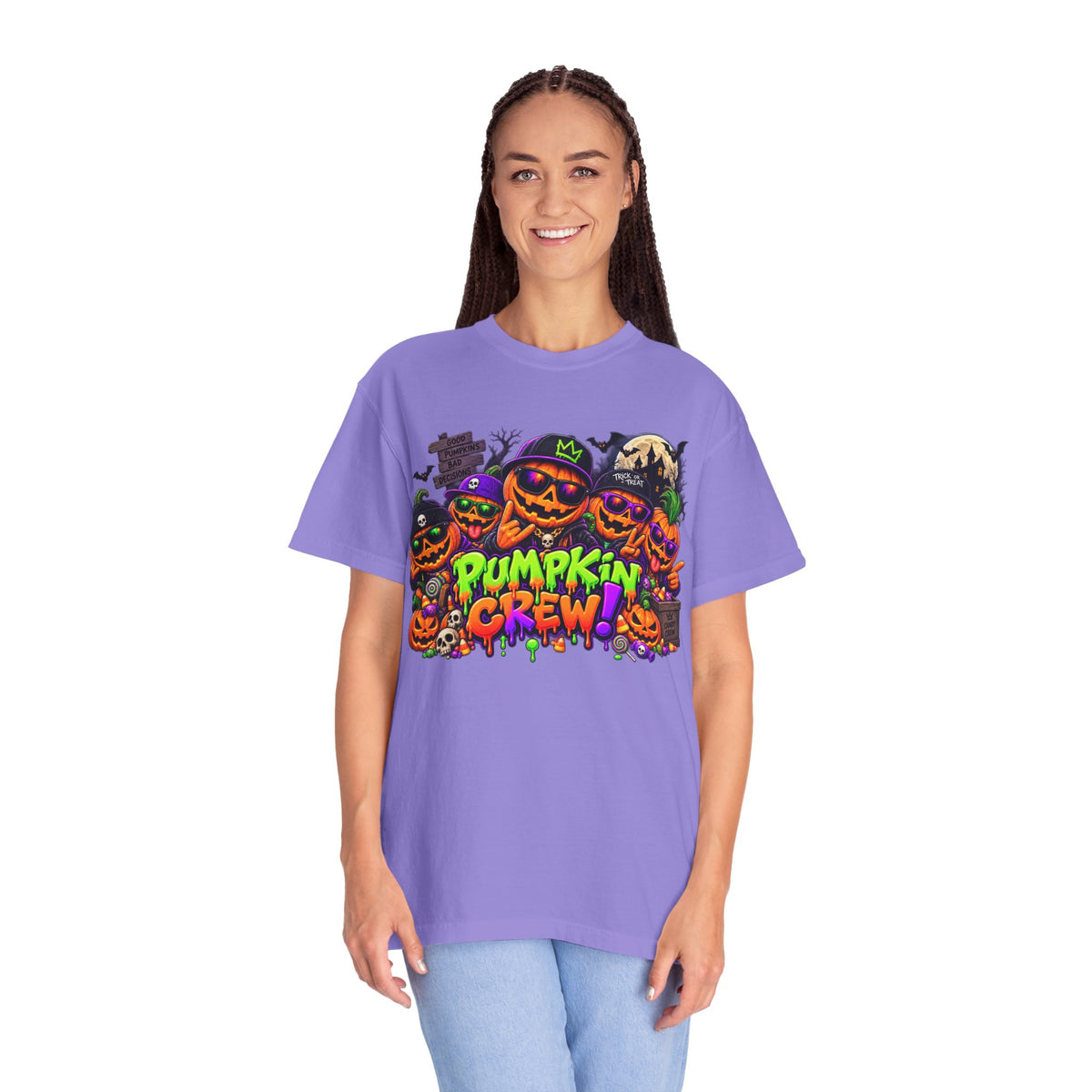 Pumpkin Crew Halloween T-Shirt – Funny Jack O’ Lantern Graphic Tee