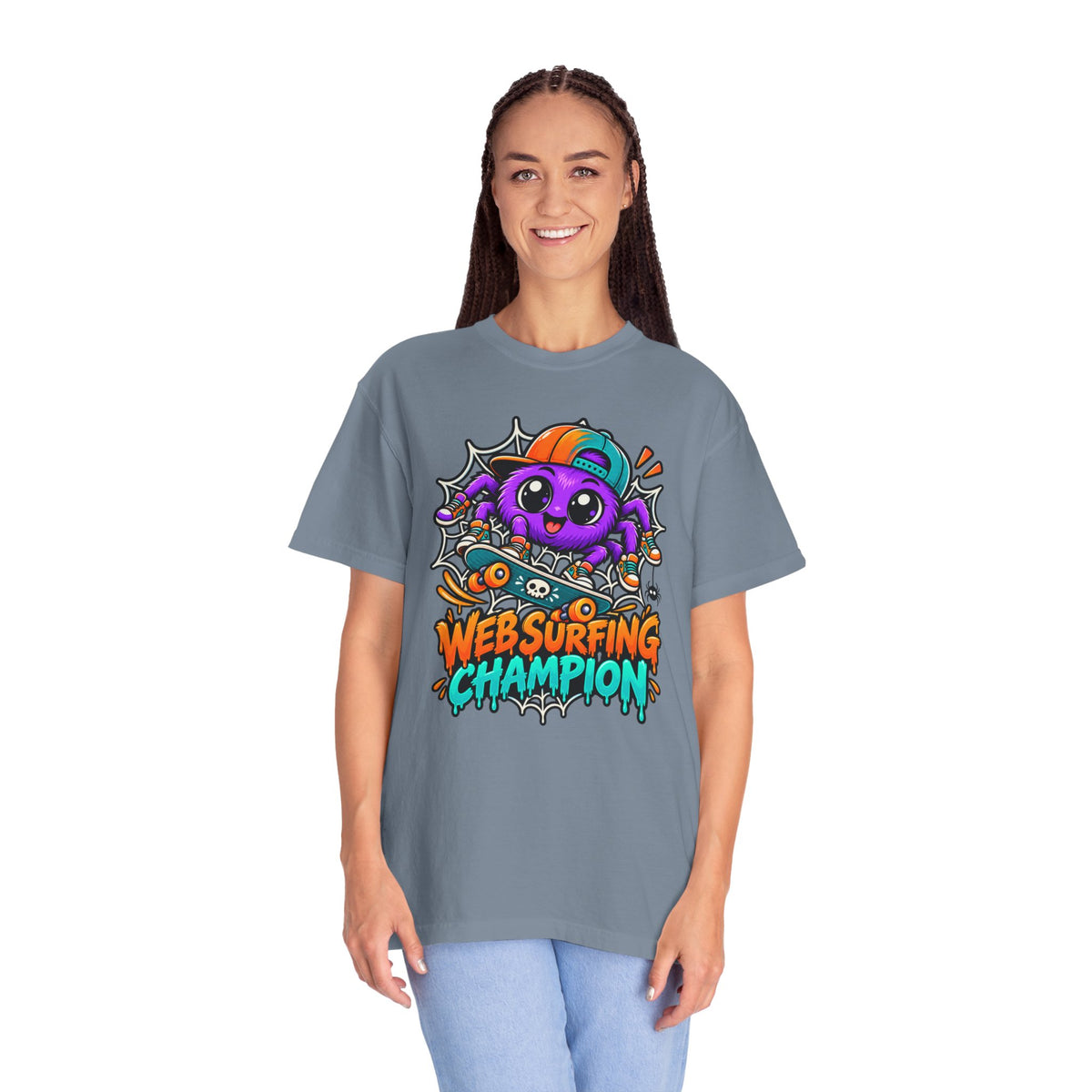 Web Surfing Champion – Cute Halloween Spider T-Shirt