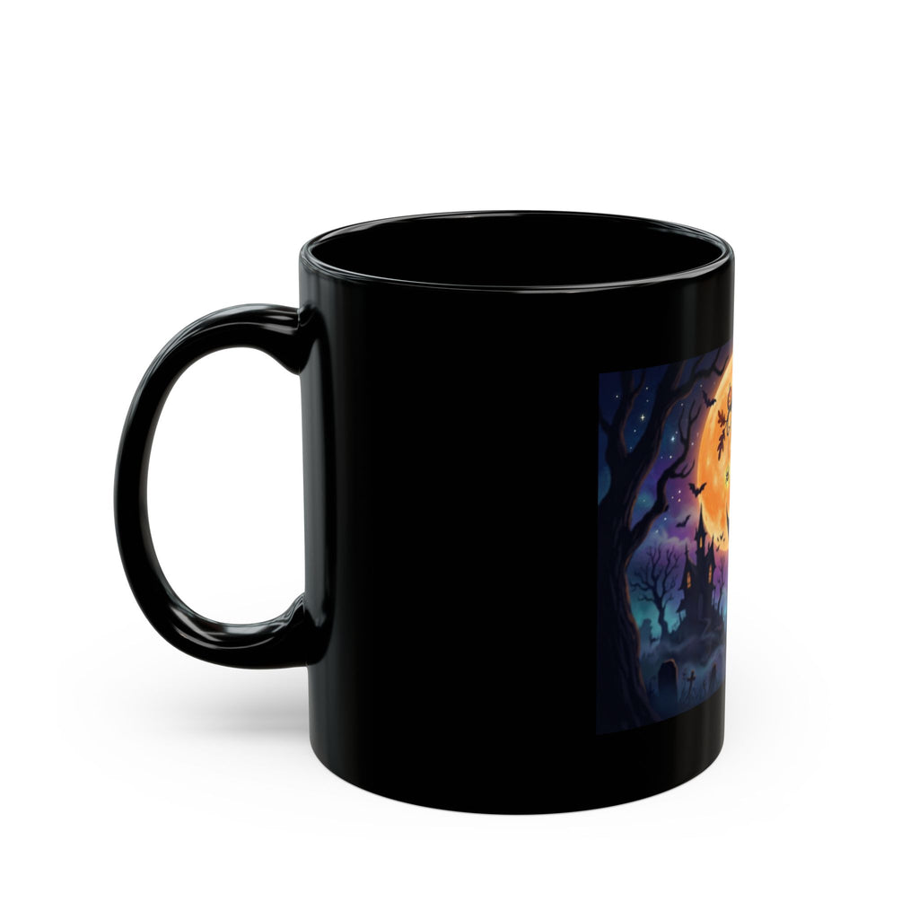 Halloween Bat Mug – "Caution: Bat-titude Problem" Black Coffee Cup (11oz, 15oz)