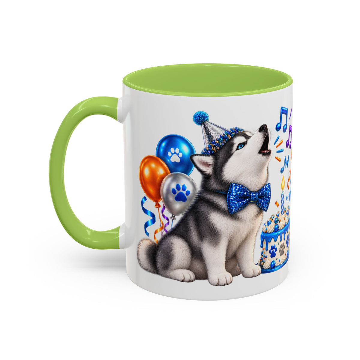 Howl Old Am I Siberian Husky Birthday White Mug