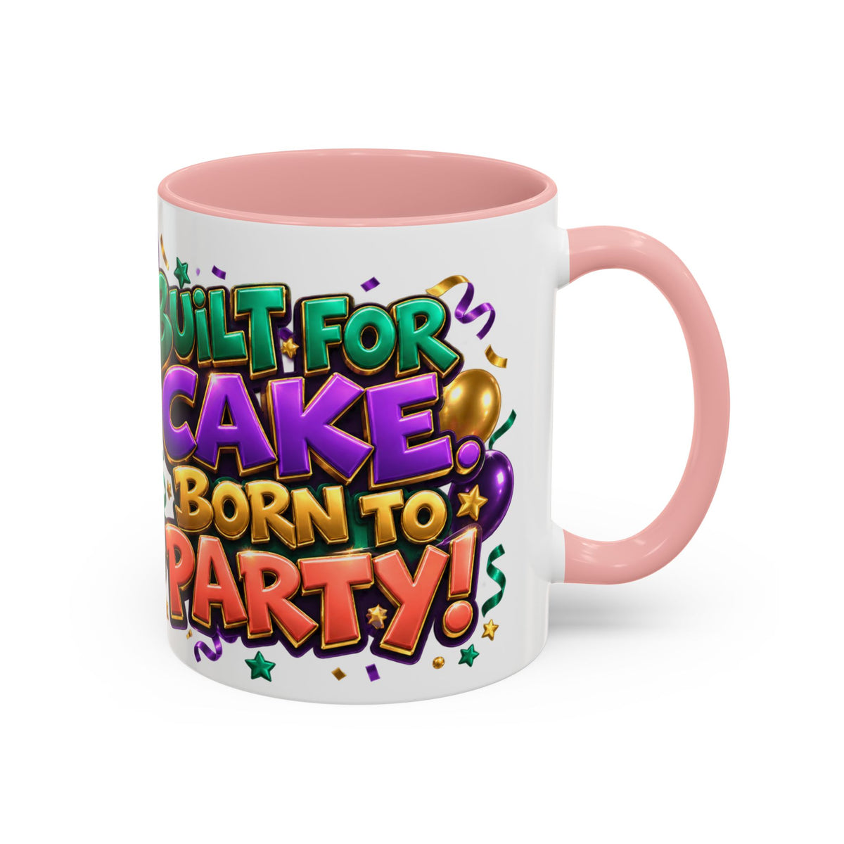 Built for Cake Born to Party French Bulldog White Mug